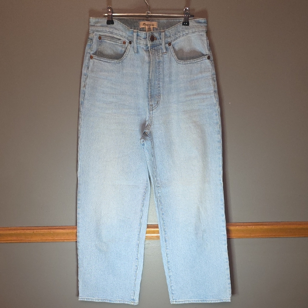 Madewell Light Wash Blue Wide Leg Jeans